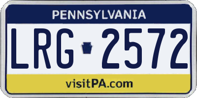 PA license plate LRG2572