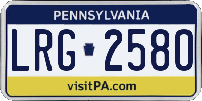 PA license plate LRG2580