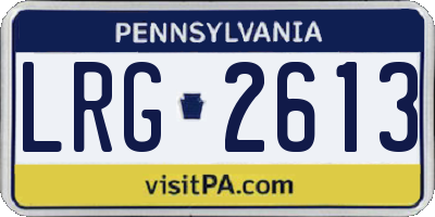 PA license plate LRG2613