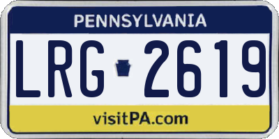 PA license plate LRG2619