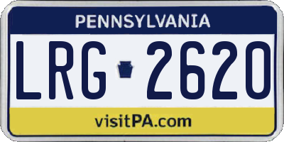 PA license plate LRG2620