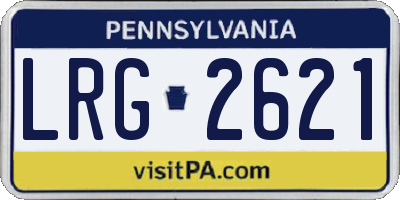PA license plate LRG2621