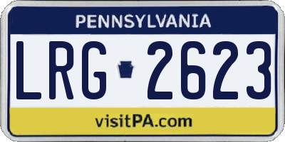 PA license plate LRG2623