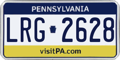 PA license plate LRG2628