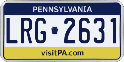 PA license plate LRG2631