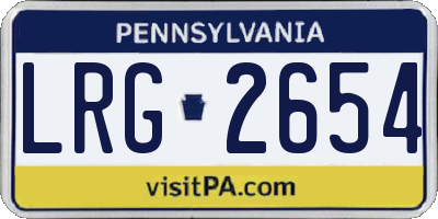 PA license plate LRG2654