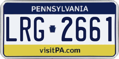PA license plate LRG2661