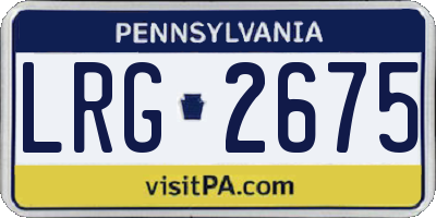 PA license plate LRG2675