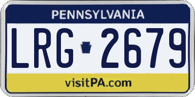PA license plate LRG2679