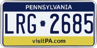PA license plate LRG2685