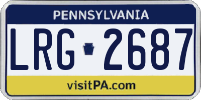 PA license plate LRG2687