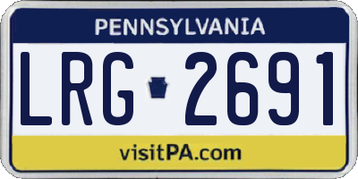 PA license plate LRG2691