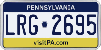 PA license plate LRG2695