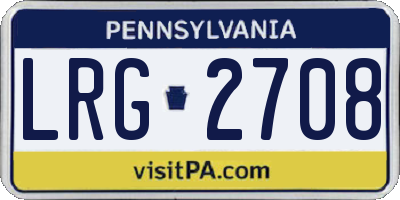 PA license plate LRG2708