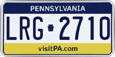 PA license plate LRG2710