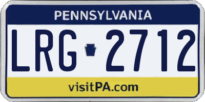 PA license plate LRG2712