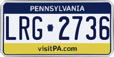 PA license plate LRG2736