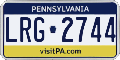 PA license plate LRG2744