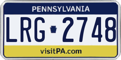 PA license plate LRG2748