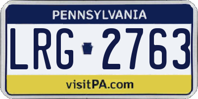 PA license plate LRG2763
