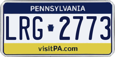 PA license plate LRG2773
