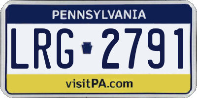 PA license plate LRG2791