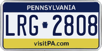 PA license plate LRG2808