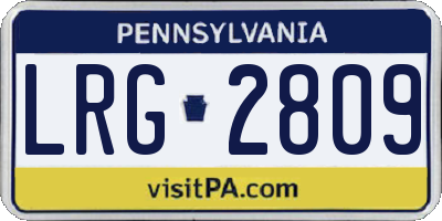 PA license plate LRG2809