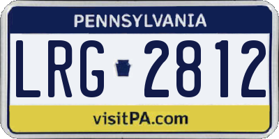 PA license plate LRG2812