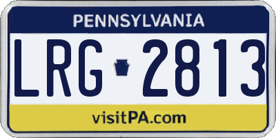 PA license plate LRG2813