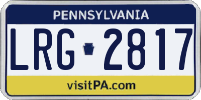 PA license plate LRG2817