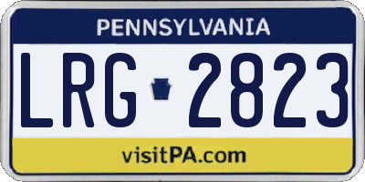 PA license plate LRG2823