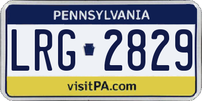 PA license plate LRG2829
