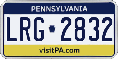 PA license plate LRG2832
