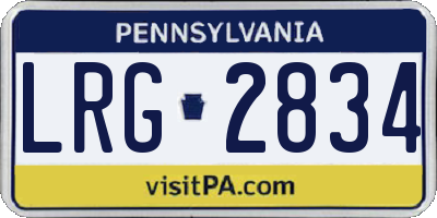 PA license plate LRG2834