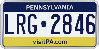 PA license plate LRG2846