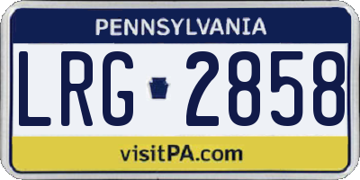 PA license plate LRG2858