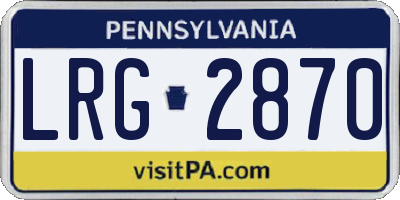 PA license plate LRG2870