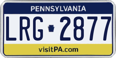 PA license plate LRG2877