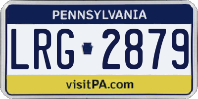 PA license plate LRG2879