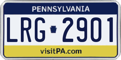 PA license plate LRG2901