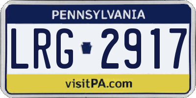 PA license plate LRG2917