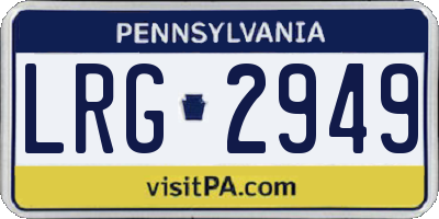 PA license plate LRG2949