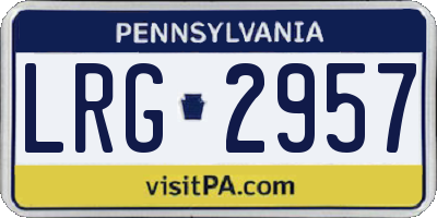 PA license plate LRG2957