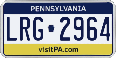 PA license plate LRG2964
