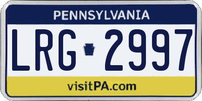 PA license plate LRG2997