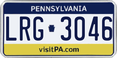 PA license plate LRG3046