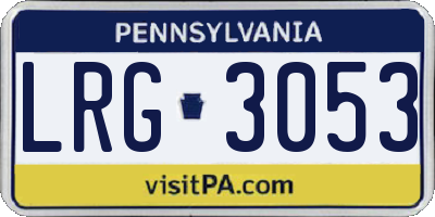 PA license plate LRG3053
