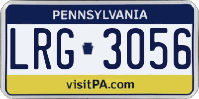 PA license plate LRG3056