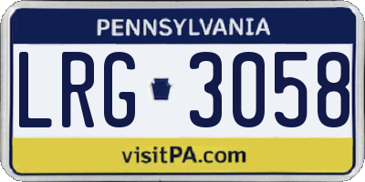 PA license plate LRG3058